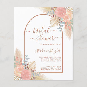 Budget Pampas Eucalyptus Bridal Dusche Einladung