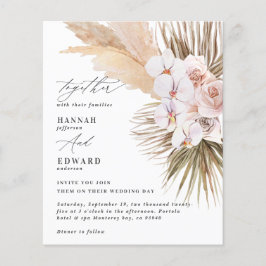 Budget Pampas Gras Blätter orchid rustikale Hochze Flyer