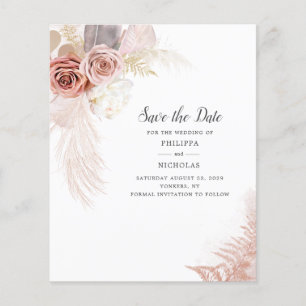 Budget Pampas Gras Florales Schriftzug Termin merk