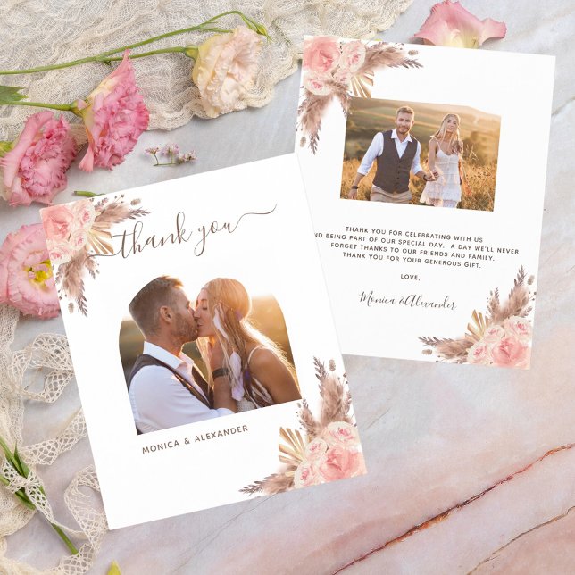 Budget Pampas Gras Foto Hochzeit danke (Von Creator hochgeladen)