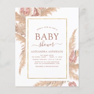 Budget Pampas Grass Bohemisch Boho Babydusche Flye Flyer