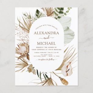 Budget Pampas Grass Bohemisch Eukalyptus Wedding F Flyer