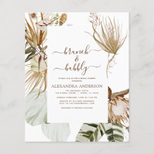 Budget Pampas Grass Boho Brunch & Bubbly Flyer