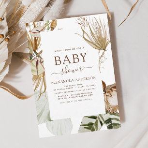 Budget Pampas Grass Boho Tropical Baby Dusche