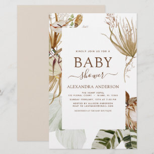 Budget Pampas Grass Boho Tropical Baby Dusche