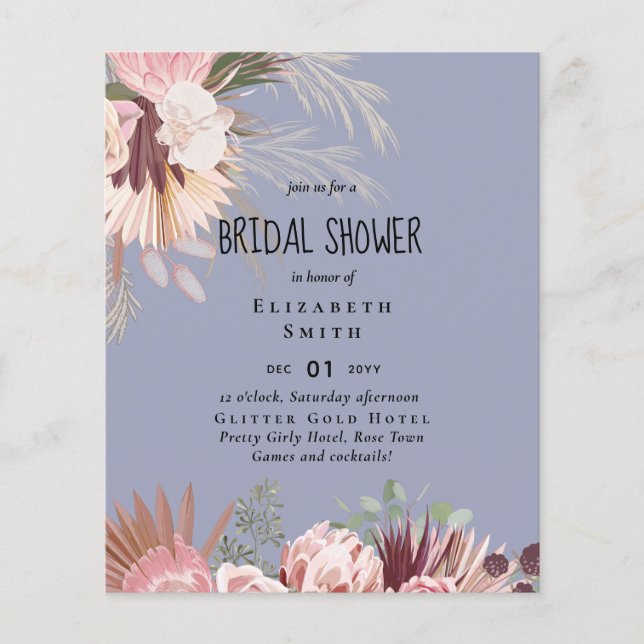 BUDGET Pampas Grass FOTO Brautparty laden Flyer (Vorne)