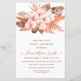 Budget Pampas Grass Girl Babydusche Einladung