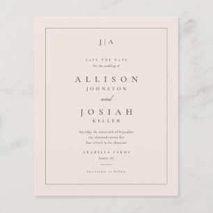 Budget Papier Klassische Hochzeit Save The Date