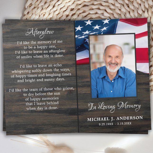 Budget Patriotic Veteran Beerdigung Memorial Progr (Von Creator hochgeladen)