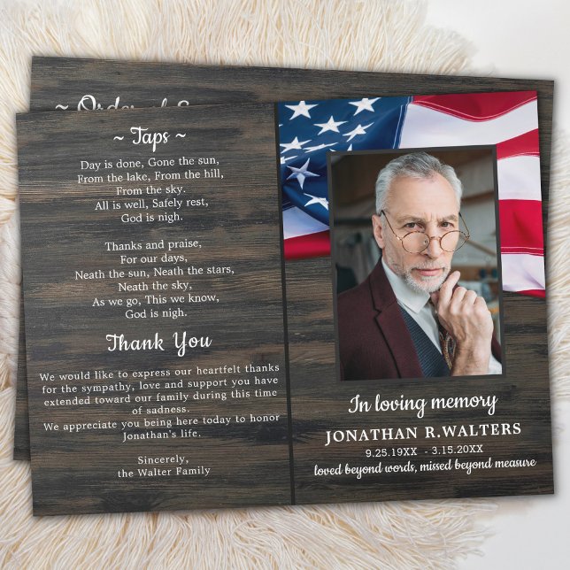 Budget Patriotique Ordre De Service Programme Mémo (Créateur téléchargé)