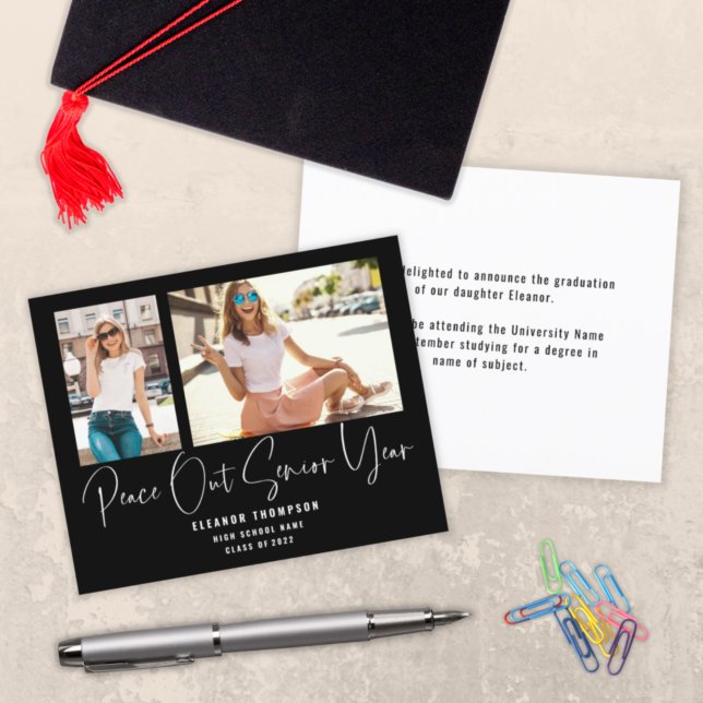 Budget Peace Out 2 Foto 2022 Grad Black Announce (Von Creator hochgeladen)