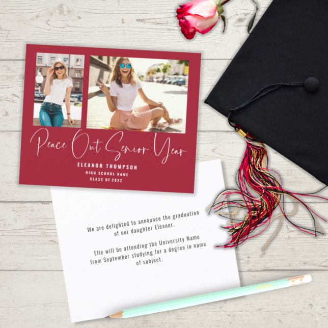 Budget Peace Out 2 Foto 2022 Grad Rote Ankündigung (Von Creator hochgeladen)