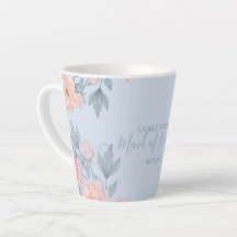 Budget Peach floral Dusty Blue Sage Leaf Hochzeit