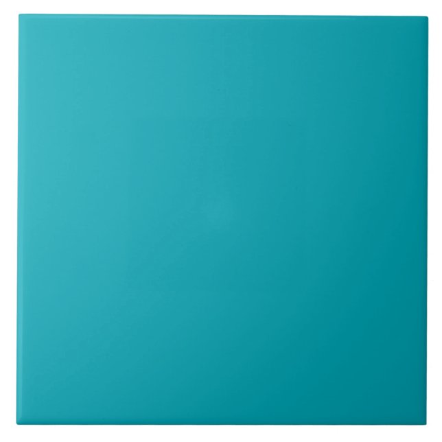 BUDGET Peacock Blue Aquamarin Monochrome Hochzeit Fliese (Vorderseite)
