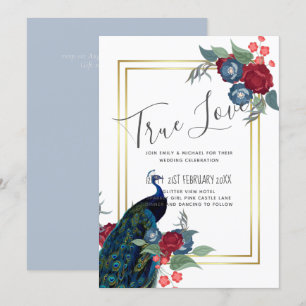 BUDGET Peacock Blue Burgundy Winter Hochzeit im He