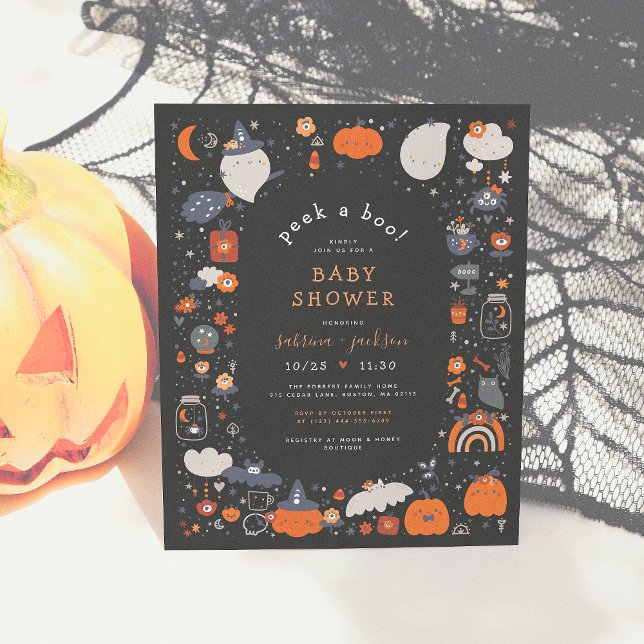 Budget Peak A Boo Cute Black Halloween Baby Shower (Von Creator hochgeladen)