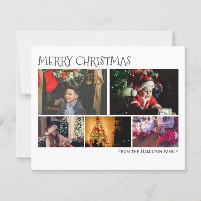 Budget Personalisierte Foto Weihnachtskarte (Vorderseite)