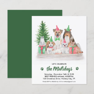 Budget Pet Business Hund Katze Weihnachten Einladu