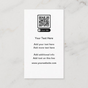 Budget Petite quantité Code QR Cartes de visite