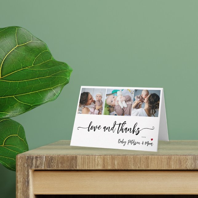 Budget photo collage élégant baby shower merci (Créateur téléchargé)