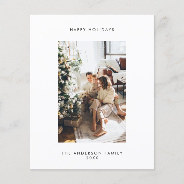 Budget Photo Holiday Card Flyer (Vorne)