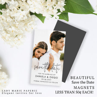 Budget Photo Save the Date Magnets Magnetische Visitenkarte