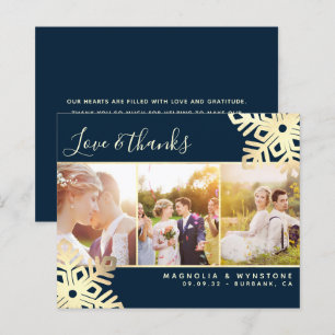 Budget Photo Snowflake Mariage Carte de remercieme