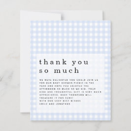 Budget Picnic Baby Shower Blue Gingham Vielen Dank
