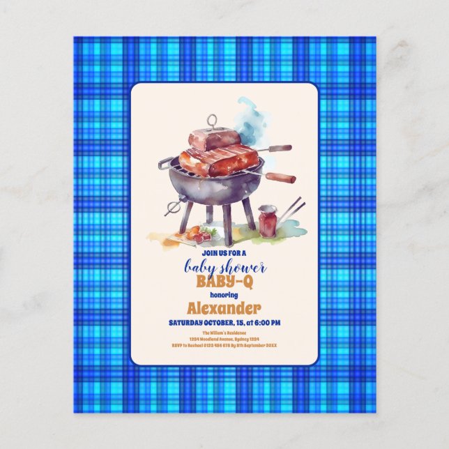 Budget Picnic Cloth Baby Q Baby Shower (Vorderseite)