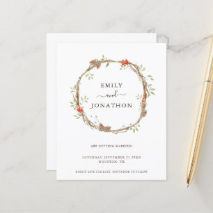 Budget Pine Berries feierliche Hochzeit retten Dat