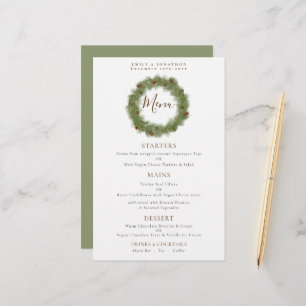 Budget Pine Cone Wreath Christmas Mariage Menu