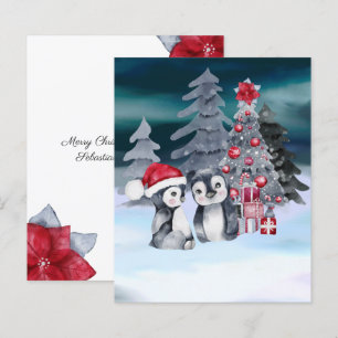 BUDGET Pinguin Weihnachtsbaum Szene