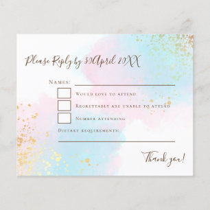 Budget Pink Aquamarin mit Gold Confetti Wedding RS