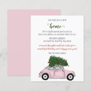 Budget Pink Christmas Tree Car Moteur Carte de vac