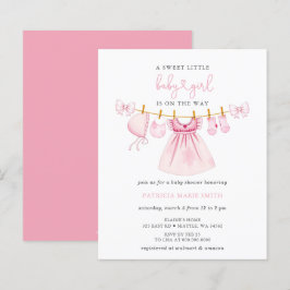 Budget Pink Clothesline Bow Girl Baby Dusche