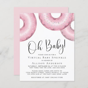 Budget Pink Donuts Virtual Baby Sprinkle laden