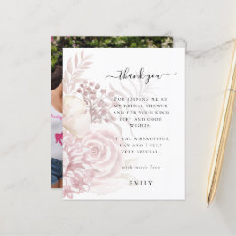 Budget Pink Florals Foto Brautparty Vielen Dank