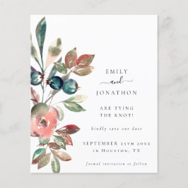 Budget Pink Florals Hochzeit speichern das Datum