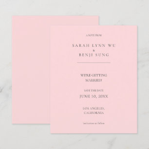 Budget Pink G Minimalistisch Mod 2V2 Save the Date
