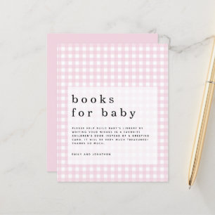 Budget Pink Gingham Bücher für Baby-Gehäuse
