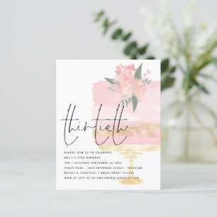 Budget Pink Gold Geburtstagskuchen 30. Party Einla