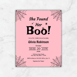 Budget Pink Halloween Brautdusche Einladung