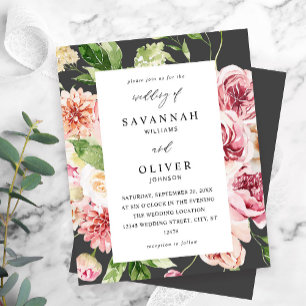 Budget Pink & Peach Floral & Grüne Hochzeit Grau