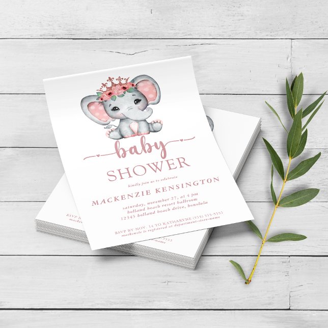 BUDGET PinK Princess Elephant Baby Girl FLYER (Von Creator hochgeladen)