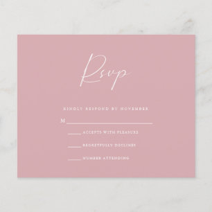 Budget Pink RSVP Karte