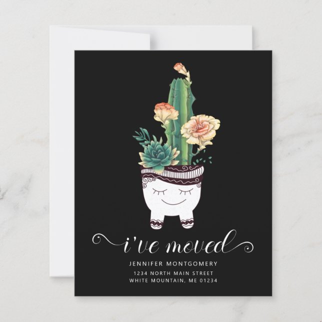 Budget Pink Succules Pot Moving Annoucement (Vorderseite)