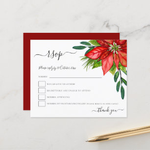 Budget Poinsettia Foliage Christmas RSVP