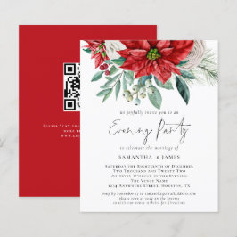 Budget Poinsettia QR Code Wedding Abend Party