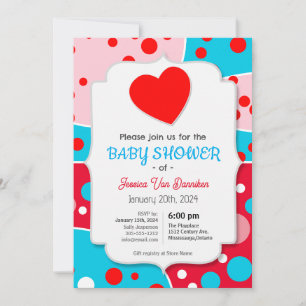 Budget Pop Art Baby Dusche Einladung
