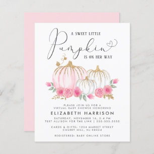 Budget Pumpkin Floral Baby Girl Virtual Dusche